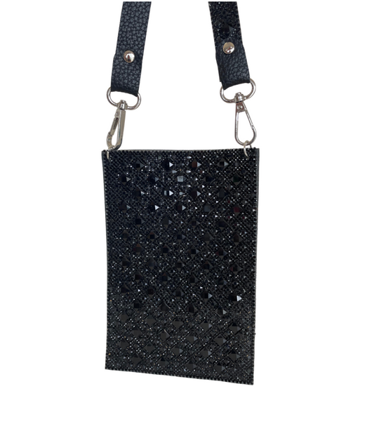 LCIBAG051 - Black Crystal crossbody bag