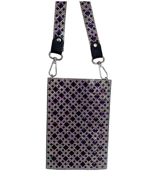 LCIBAG048- Purple Crystal crossbody bag