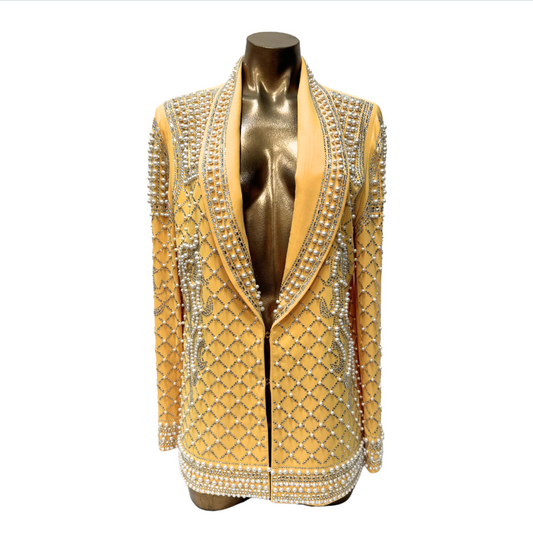 Yellow Bling and Pearl Jacket