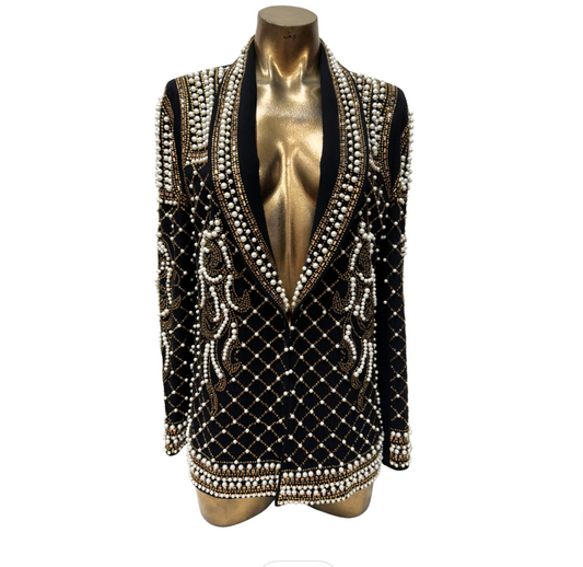 Black Bling and Pearl Jacket