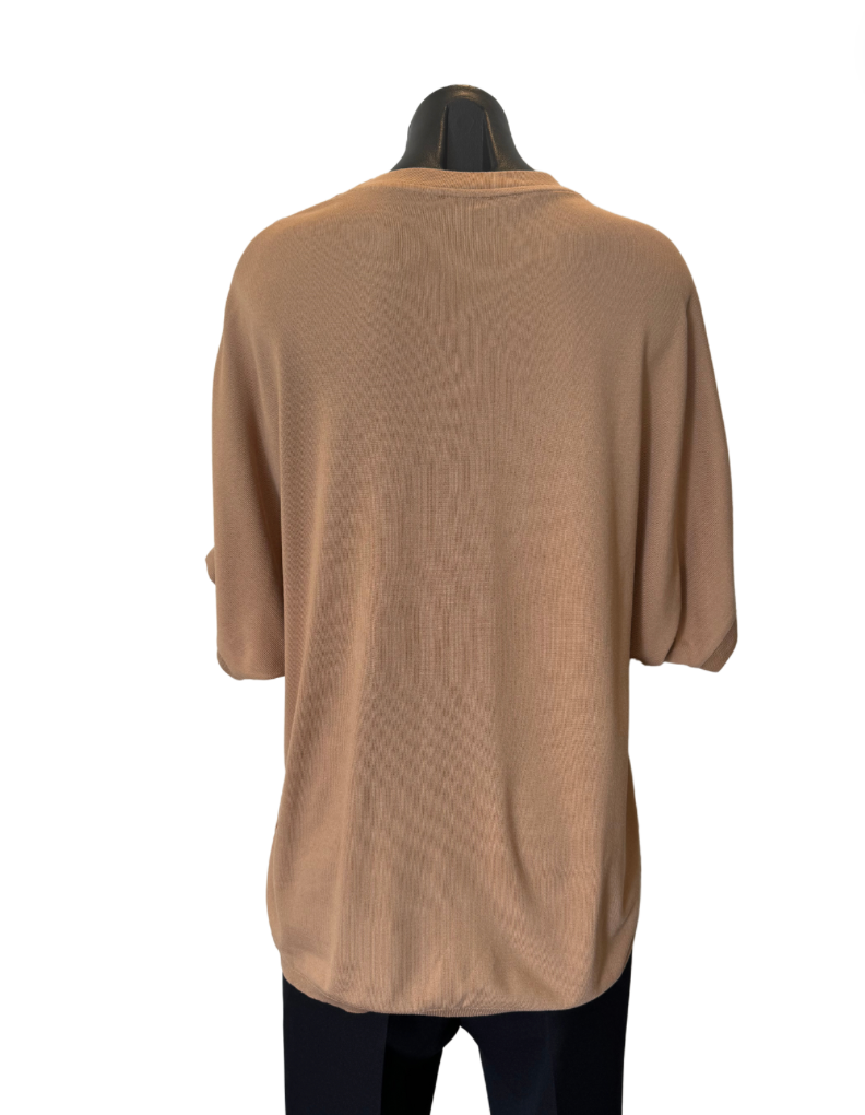 Caramel Basic Top with Buttons
