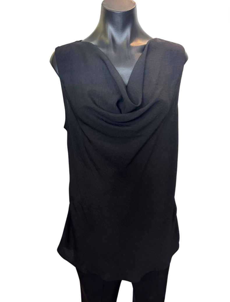Black top with cowl neck