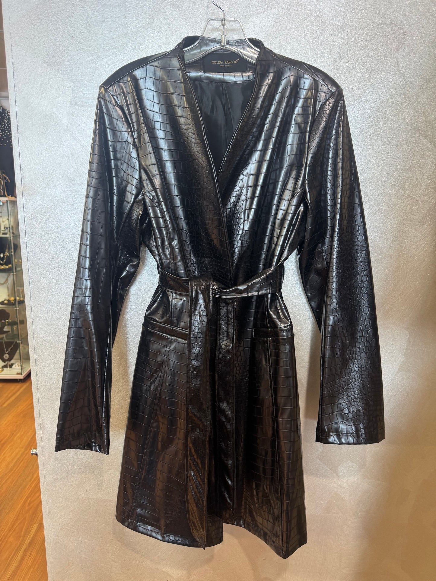 Raincoat - Faux Croc Print Vinyl