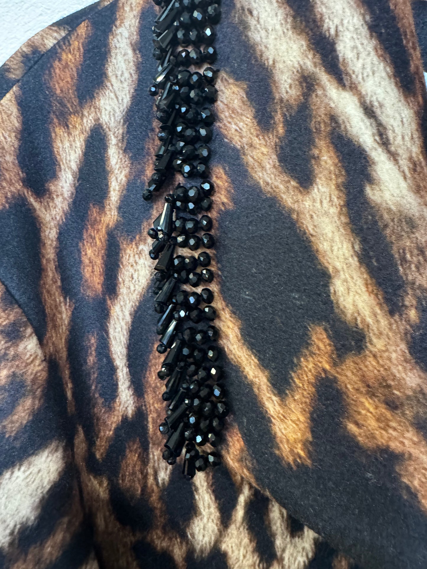 Leopard Print Trench Jacket