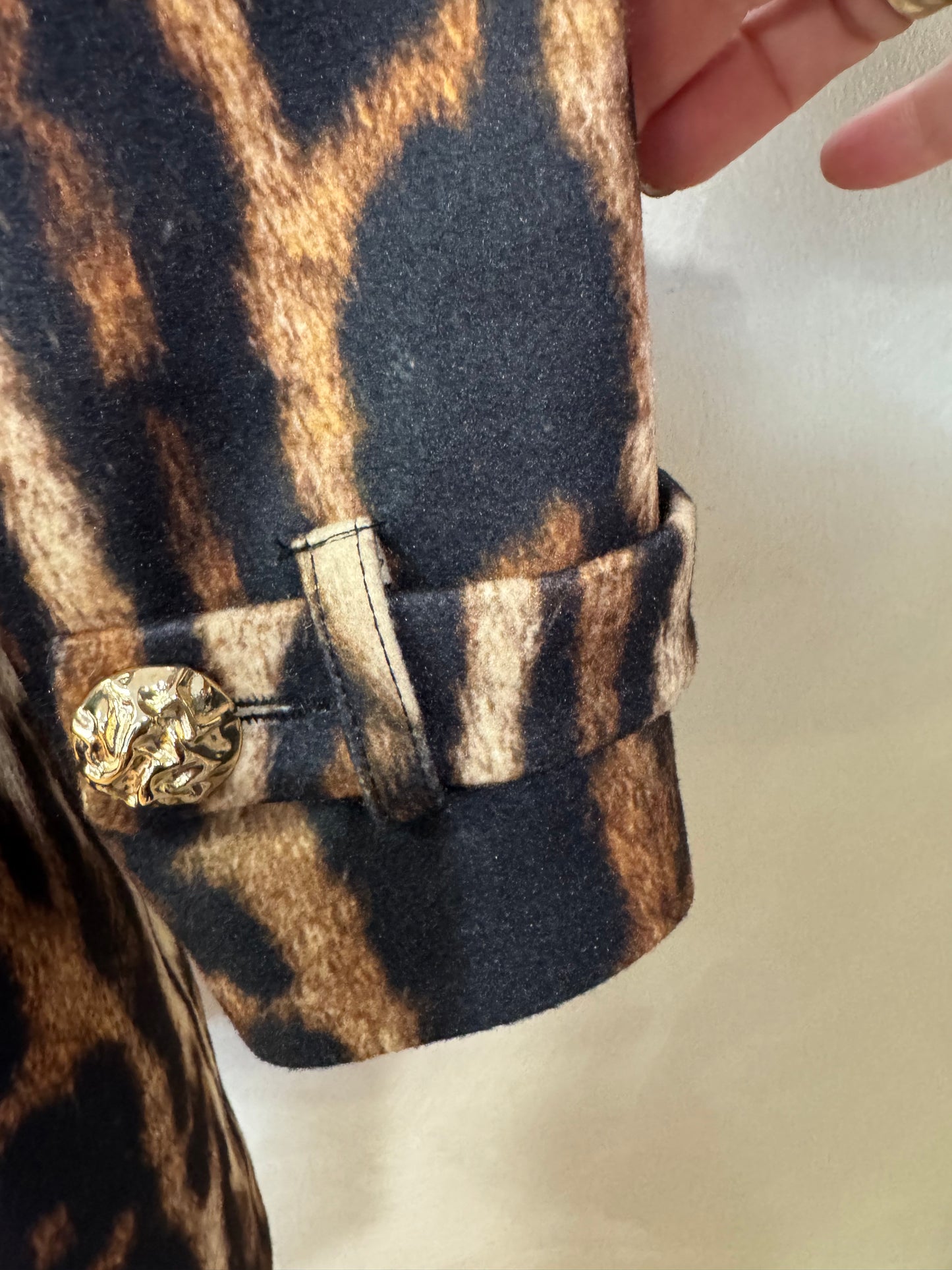 Leopard Print Trench Jacket
