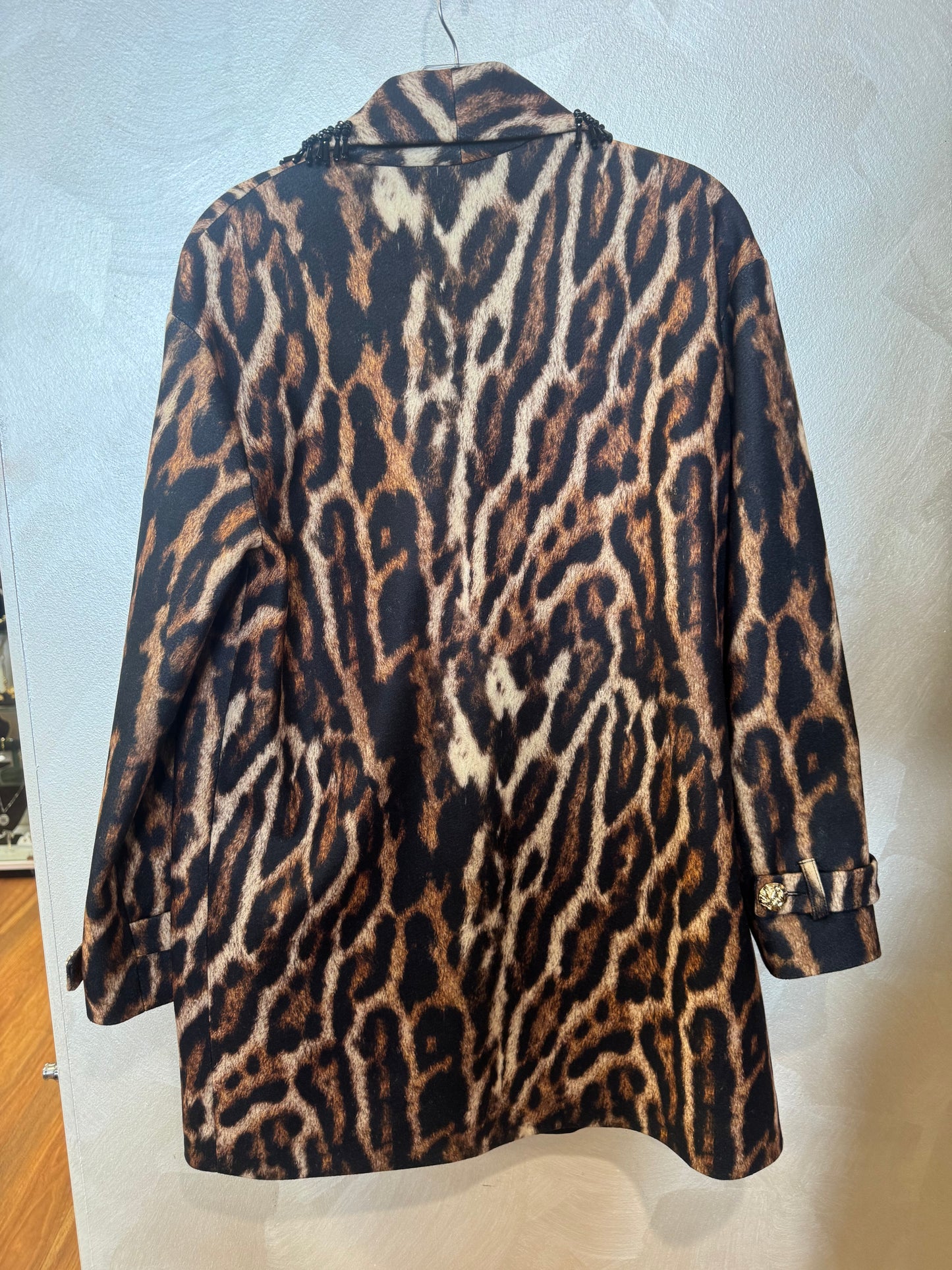 Leopard Print Trench Jacket