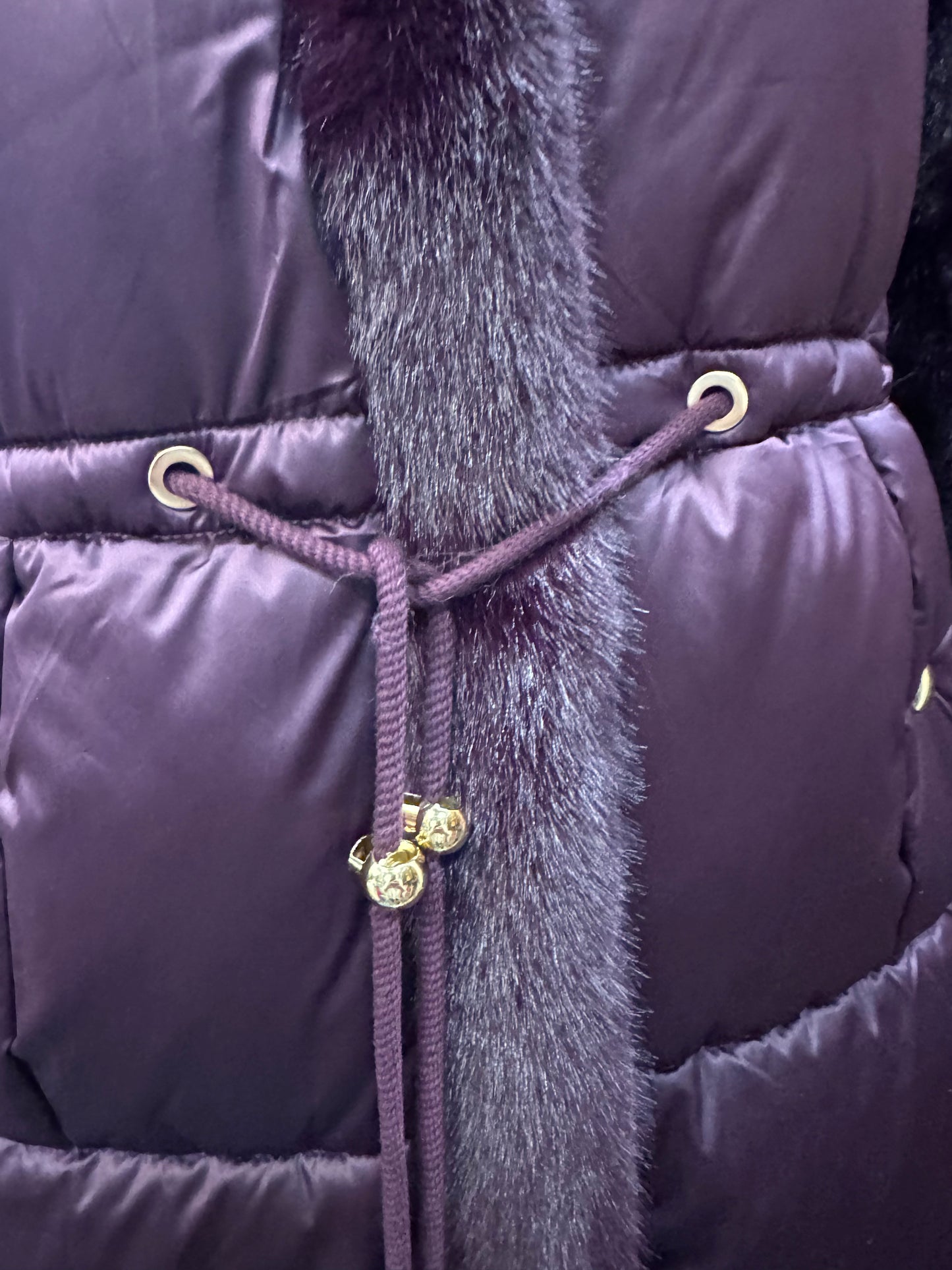 Puffer Jacket with Faux Fur