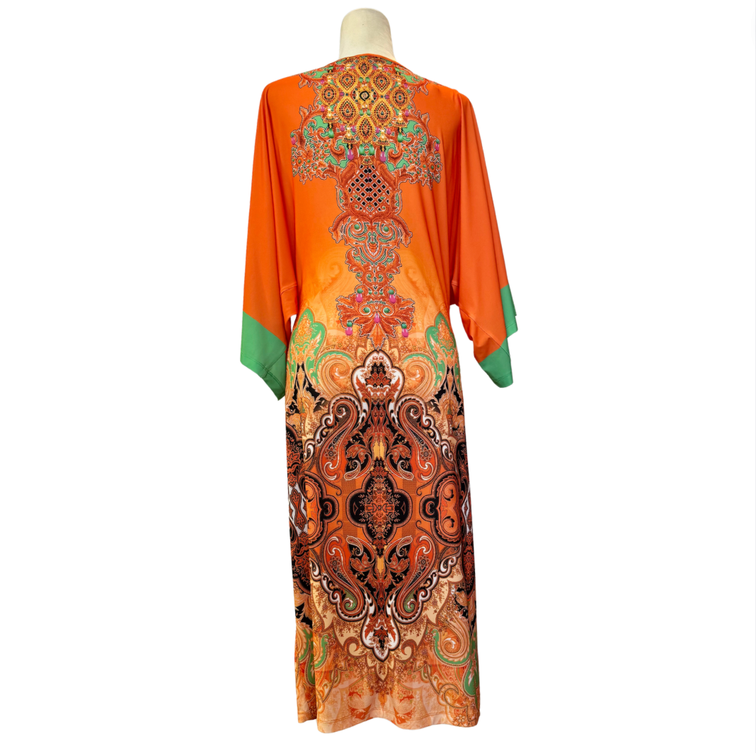 Orange twist dress