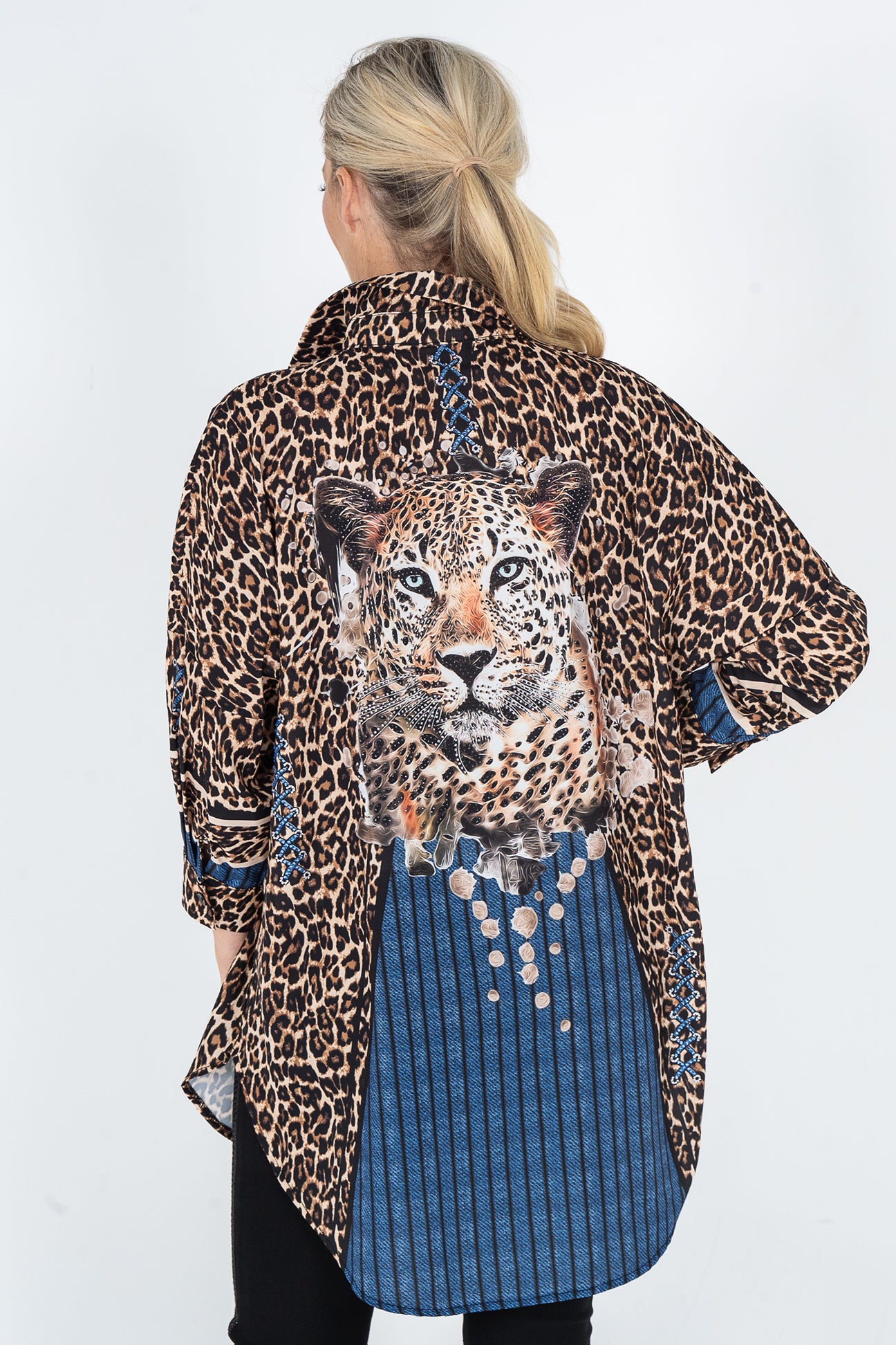 Denim Leopard Shirt