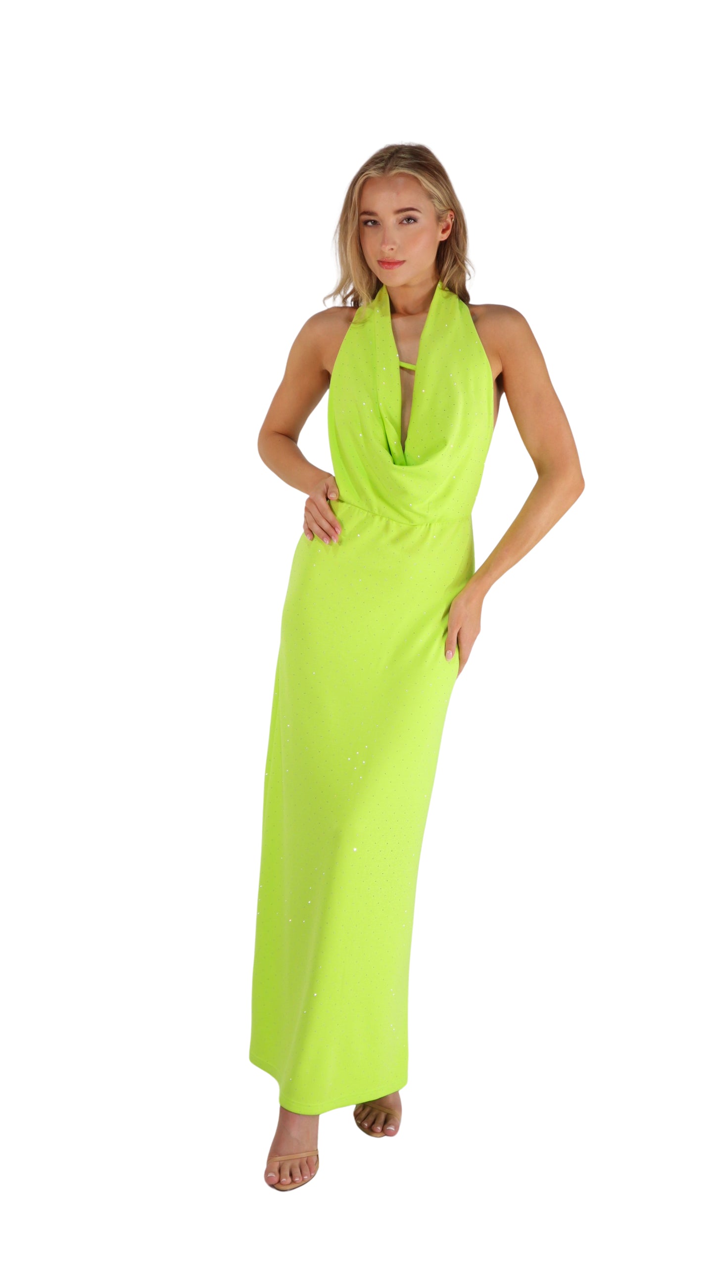 Neon Lime Long Dress
