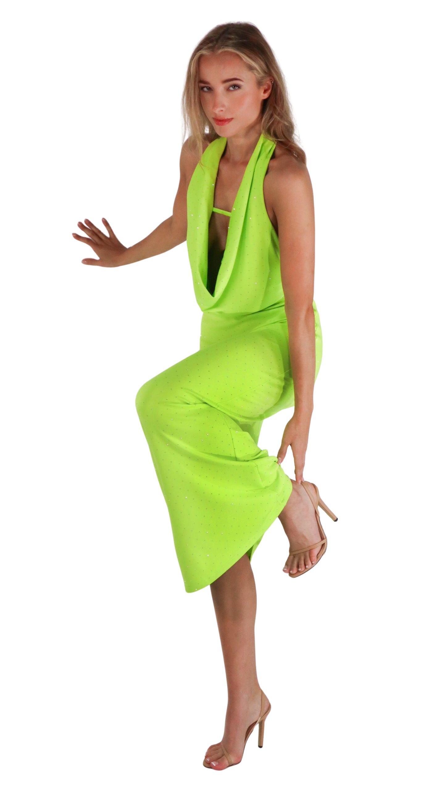 Neon Lime Long Dress