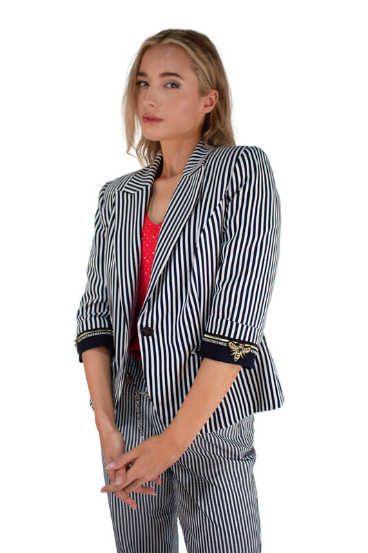 Navy Stripe Nautical Jacket