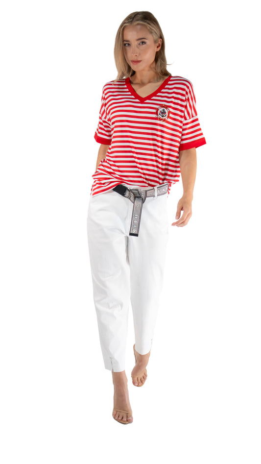 Red Stripe Nautical T-Shirt