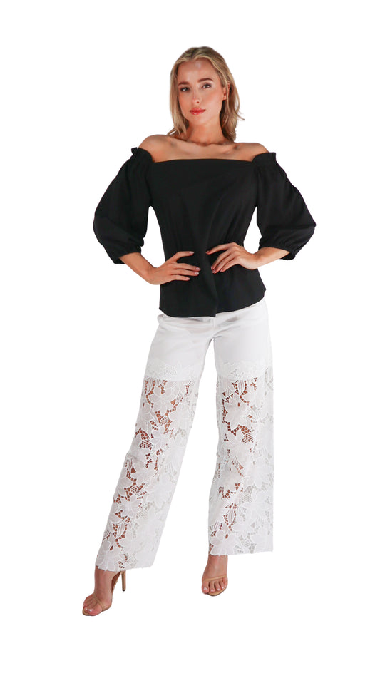 Black Off Shoulder Top