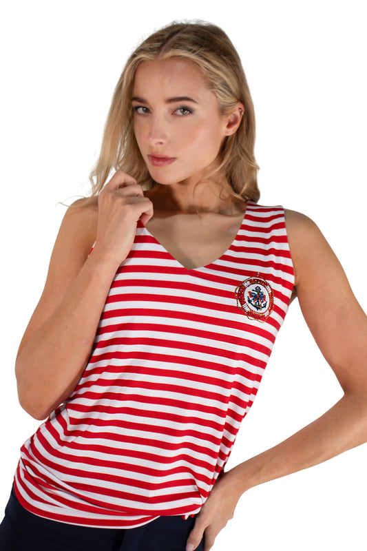Red Nautical Tank Top